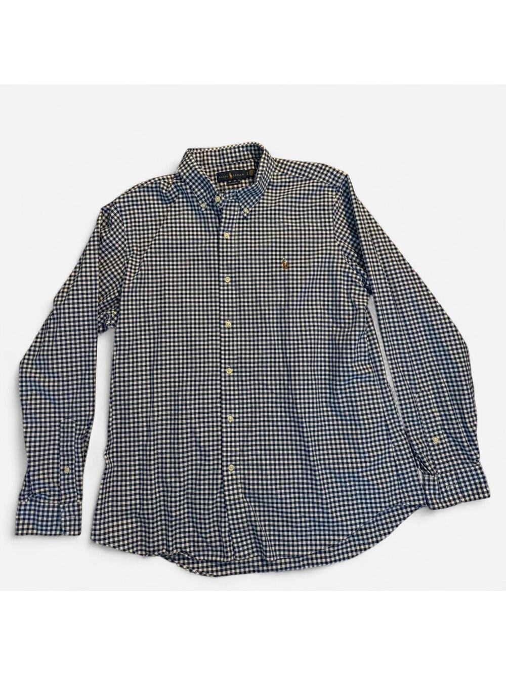 Ralph lauren blue white button down shirt